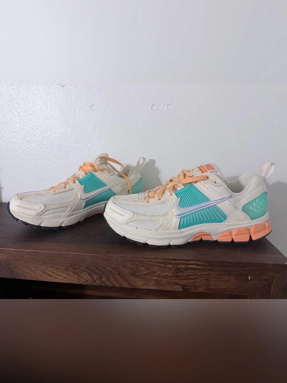 Nike Kids' Teal & Peach Mesh Running Sneakers